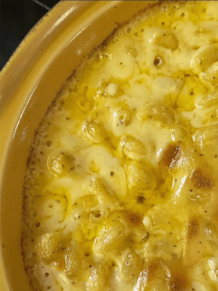 Smoked Gouda Mac and Cheese in a baking dish