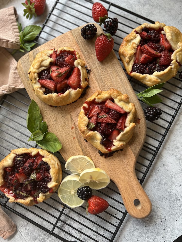 Berry Galette on a cooling rack