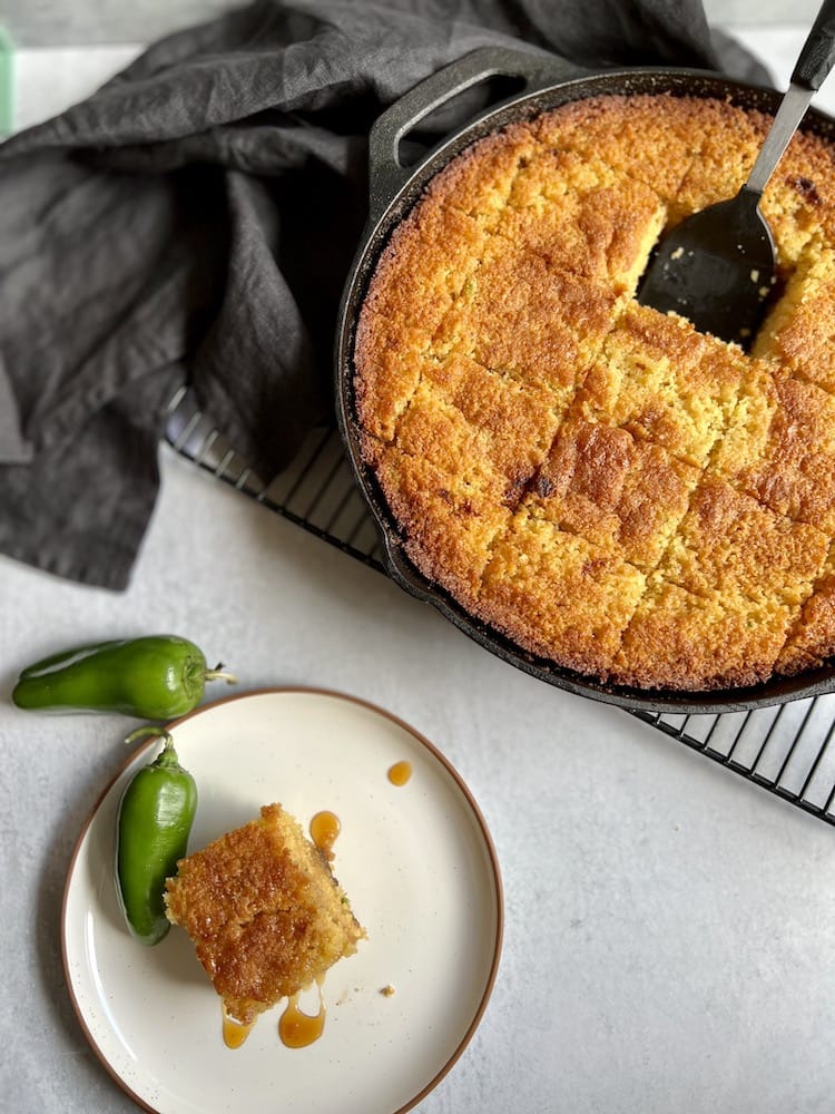 Cast-Iron Skillet Honey-Sweet Cornbread - Coogan's Kitchen