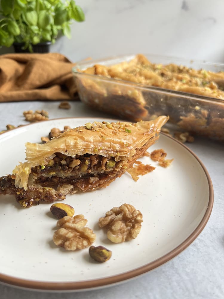 Traditional Baklava on a plate